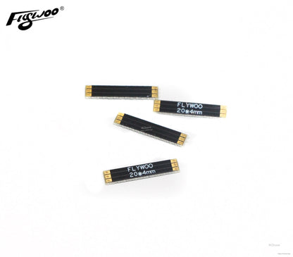 Set of four FLYWOO 20x4mm frame arm boards with gold solder pads on each end