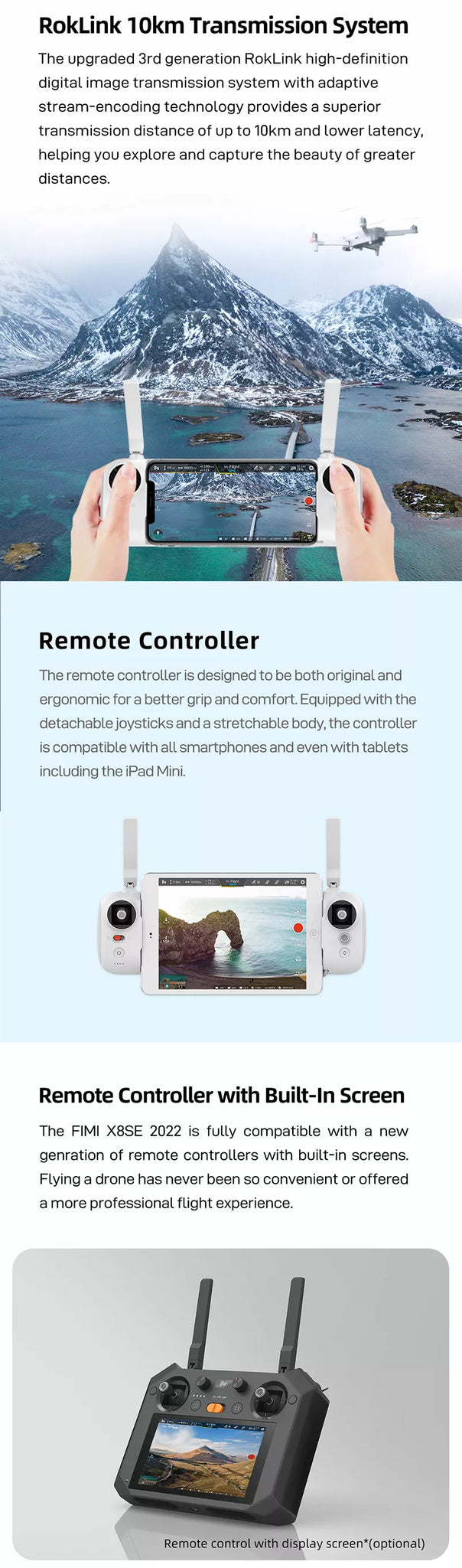 FIMI X8 SE 2022 Drone, FIMI X8SE 2022 is fully compatible with a new genration