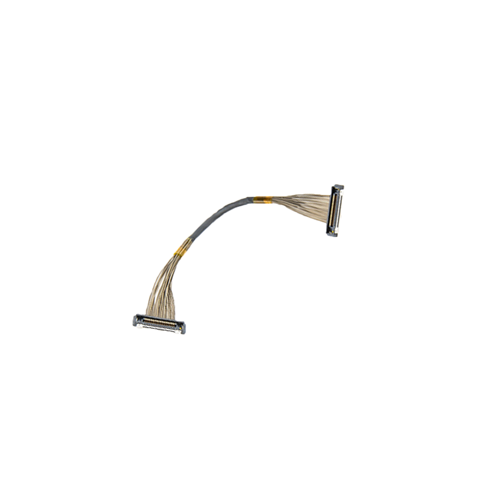 HDZero MIPI Cable ribbon lead with board connectors on both ends, curved cable assembly