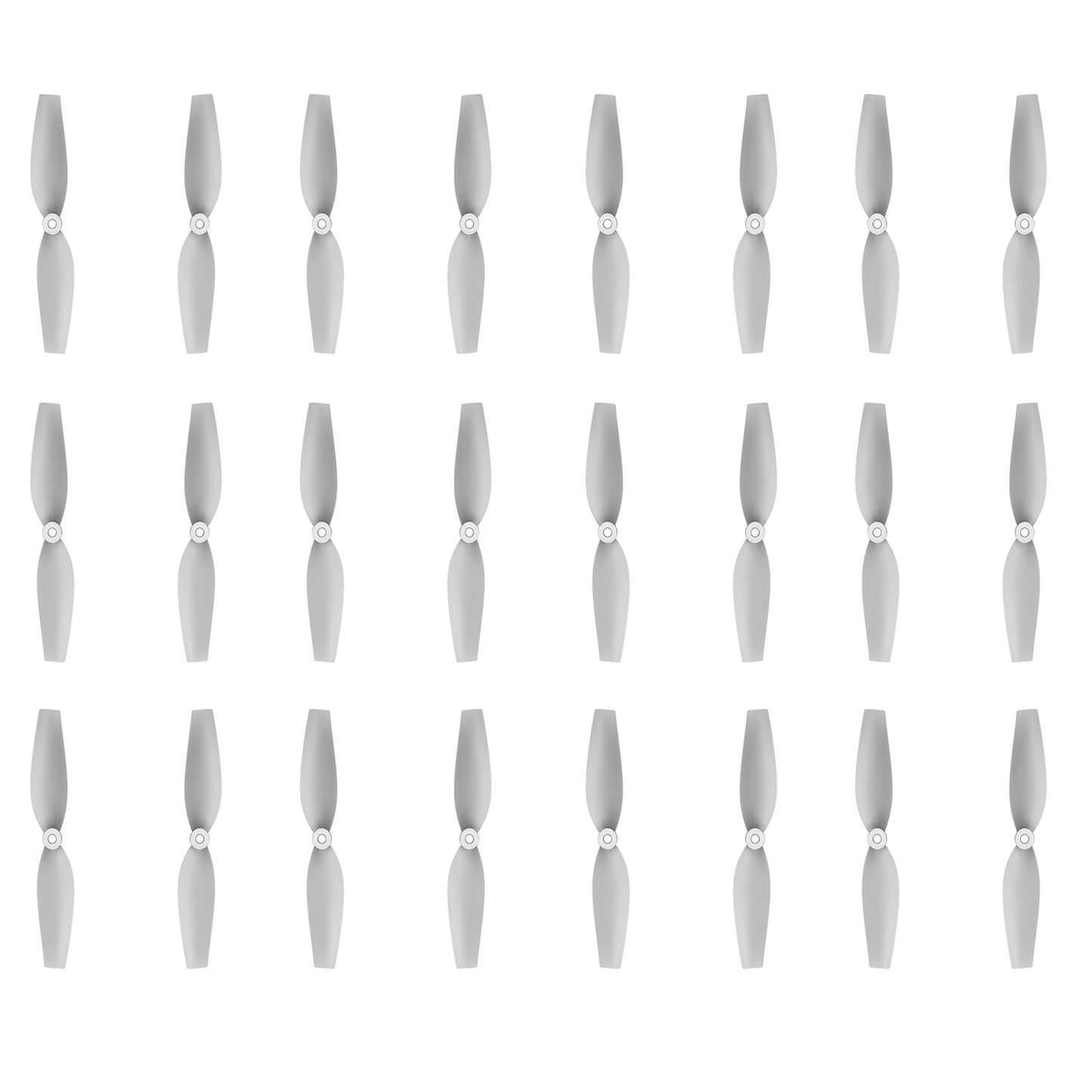 HQ 45MMX2 2-Blade Propeller, Set of gray HQ 45mm two-blade propellers with hub mount, arranged in a grid on white background