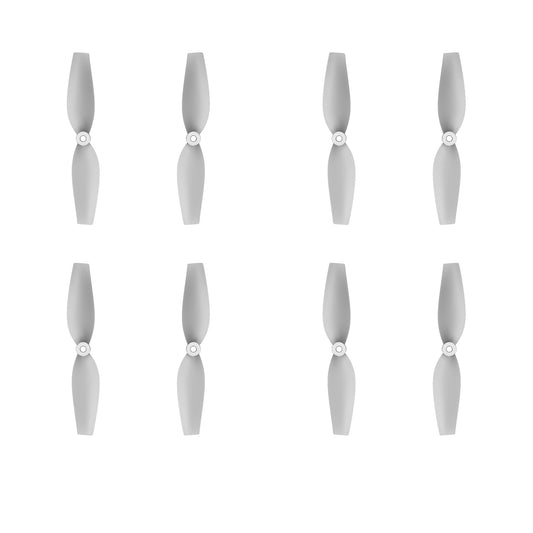 HQ 45MMX2 2-Blade Propeller, Set of eight HQ 45mm 2-blade propellers in light gray with round hubs, arranged on a white background