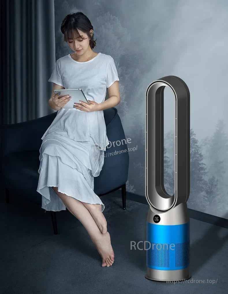 42 Inch 220V Bladeless Fan Dual-Purpose Cooling And Heating Home Silent Heater Quick Air Circulation And Purification Tower