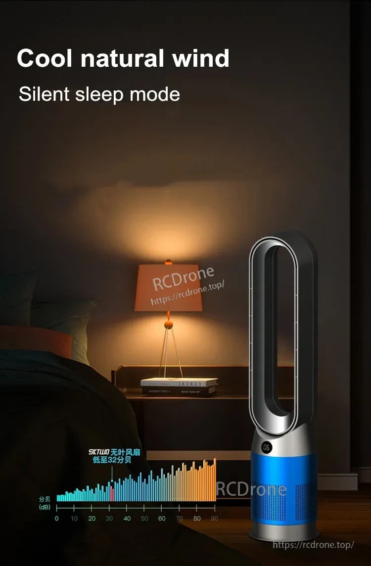 42 Inch 220V Bladeless Fan Dual-Purpose Cooling And Heating Home Silent Heater Quick Air Circulation And Purification Tower