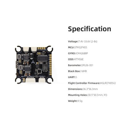 HGLRC F405 8S V1 Flight Controller for FPV Racing/freestyle Drones