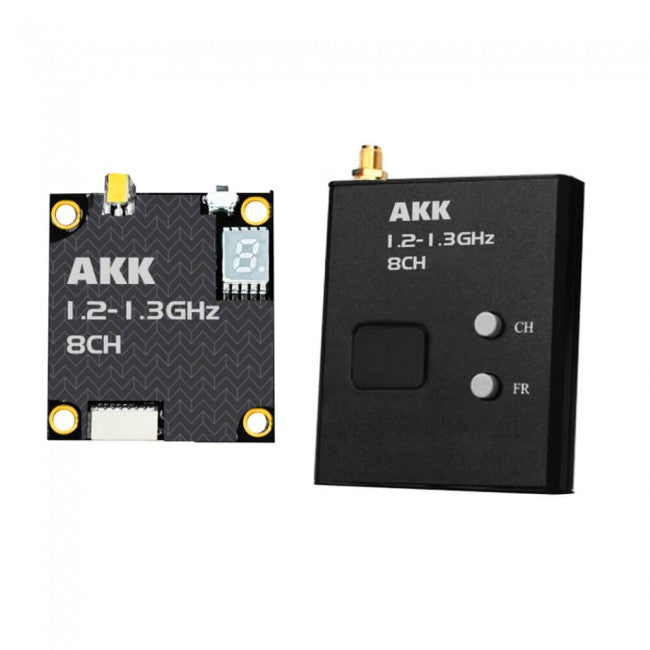AKK 1.2GHz/1.3GHz Video Transmitter and Receiver - 8 Channels 1.2W 1.6W 2W 2.5W 3W VTX VRX