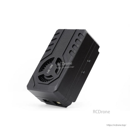 Oblique view of 5.8G 10W FPV VTX showing bottom edge and side buttons