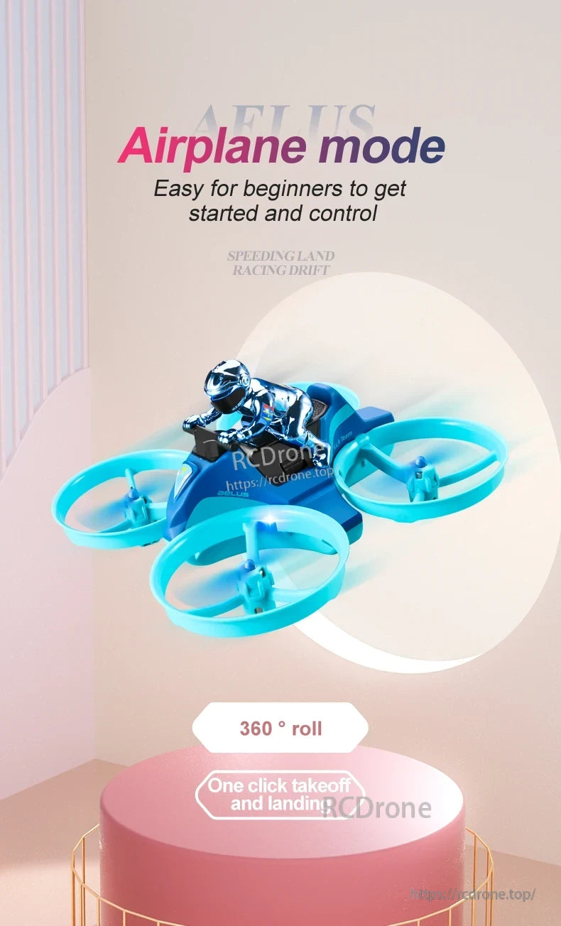 4DRC V24 Mini RC Drone, Airplane mode, easy control, 360° roll, one-click takeoff and landing