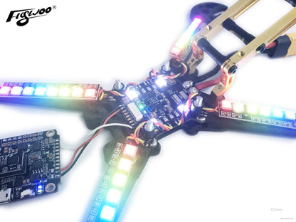 4개 세트 WS2812 8 LED 보드 5V 어드레서블 풀 컬러 LED 보드 (Betaflight/Cleanflight용, 57mm)