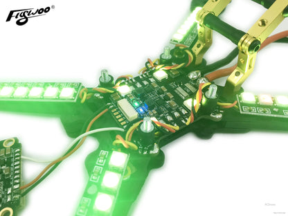 4개 세트 WS2812 8 LED 보드 5V 어드레서블 풀 컬러 LED 보드 (Betaflight/Cleanflight용, 57mm)