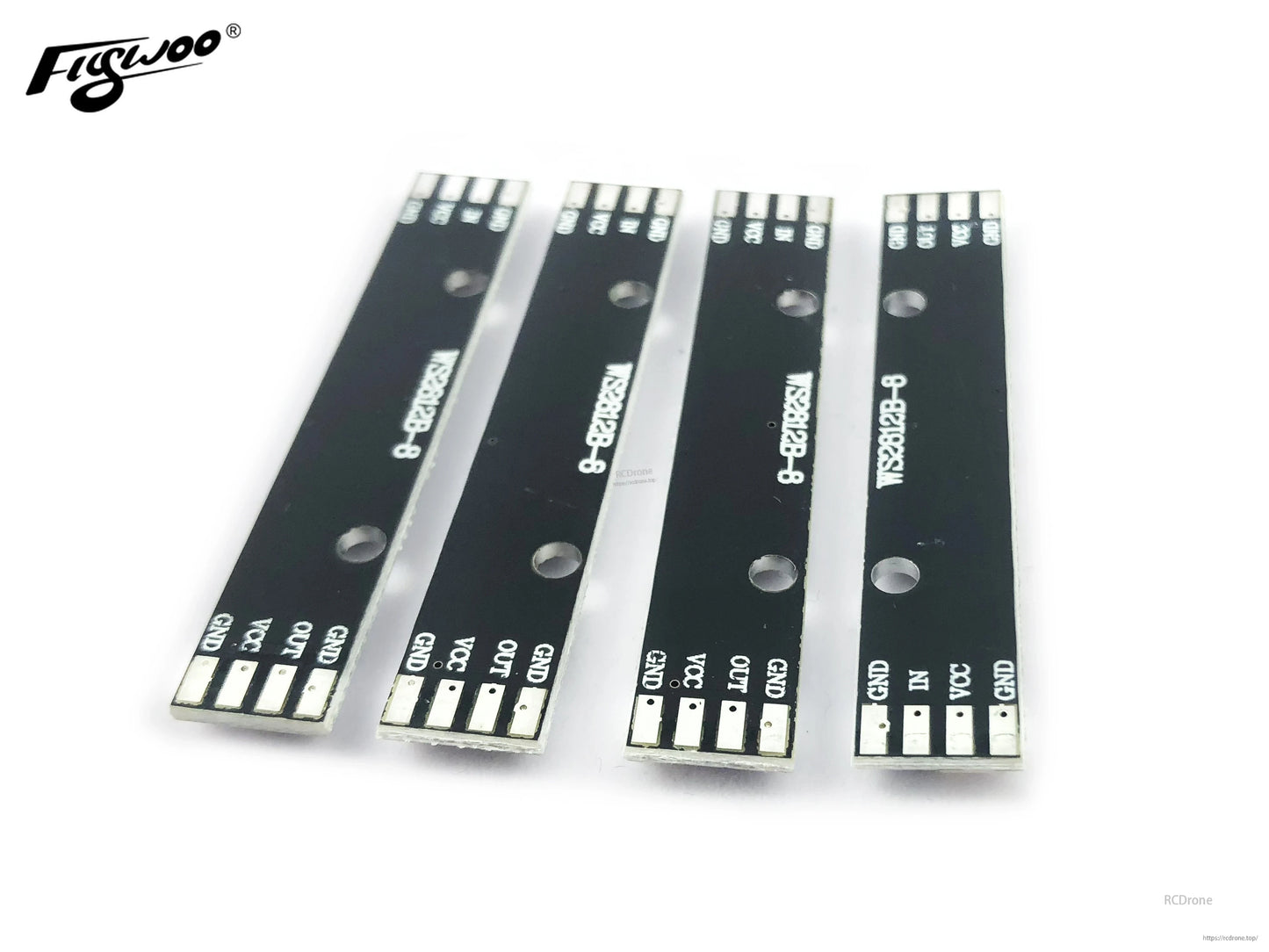 4개 세트 WS2812 8 LED 보드 5V 어드레서블 풀 컬러 LED 보드 (Betaflight/Cleanflight용, 57mm)