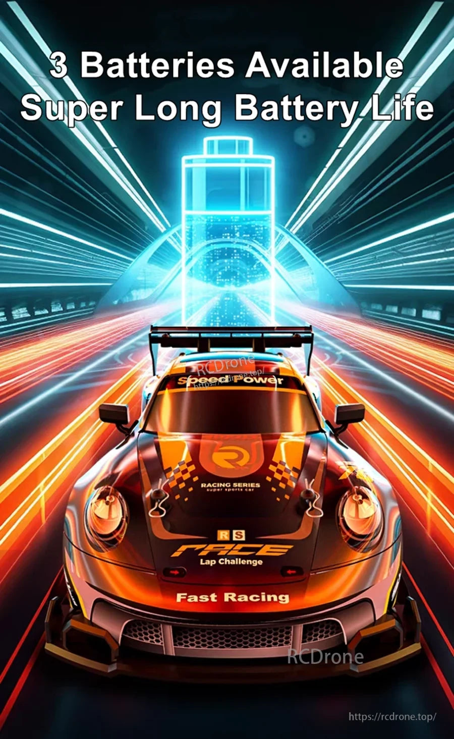 4WD 1:24 Rc Car, 3 Batteries, Super Long Life, Fast Racing RC Car