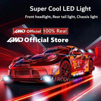 4WD 1:24 Rc Car, Super Cool LED Light from 4WD Official Store features front, rear, and chassis lighting, 100% real product.