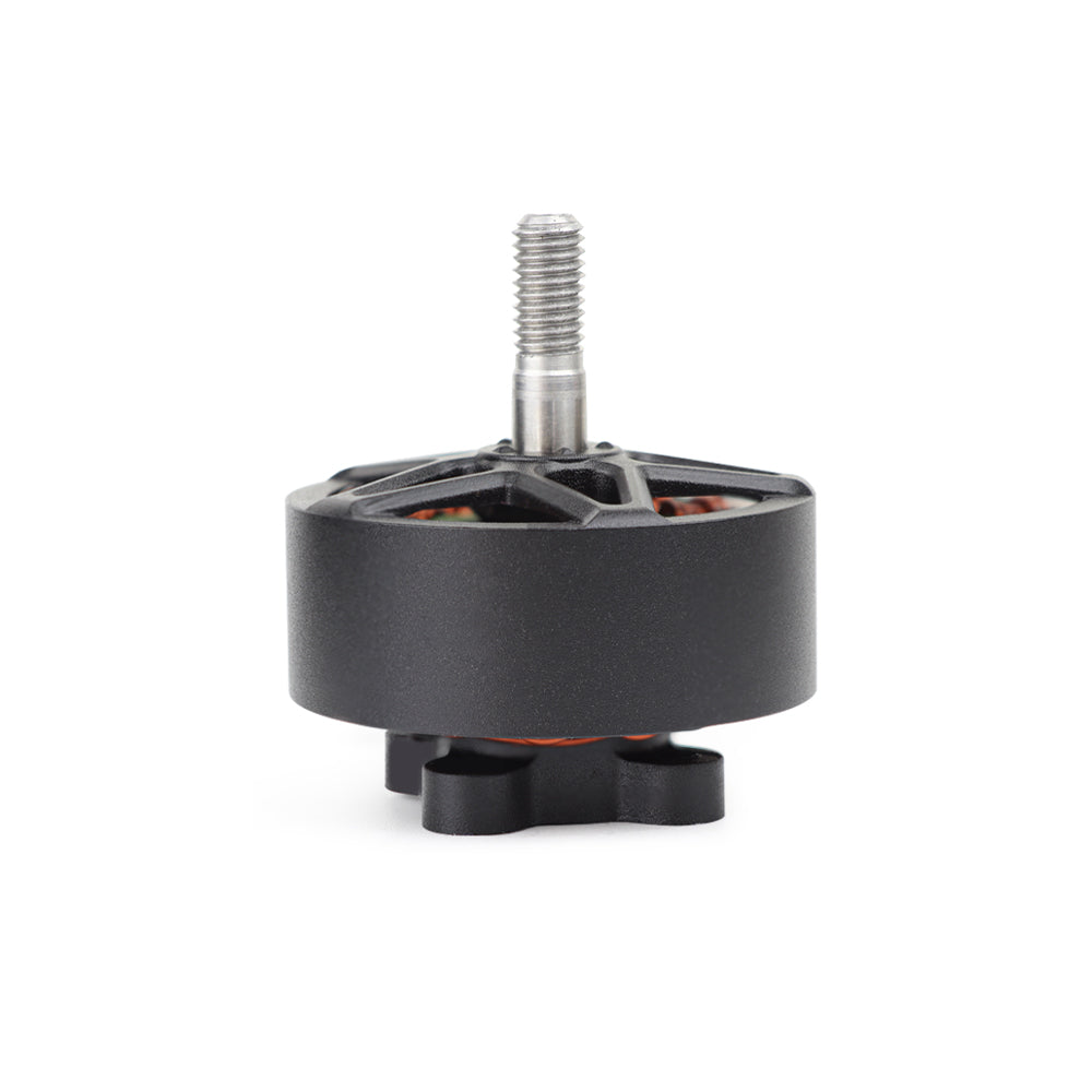 HGLRC MY 2810 1350KV brushless motor front view with threaded output shaft