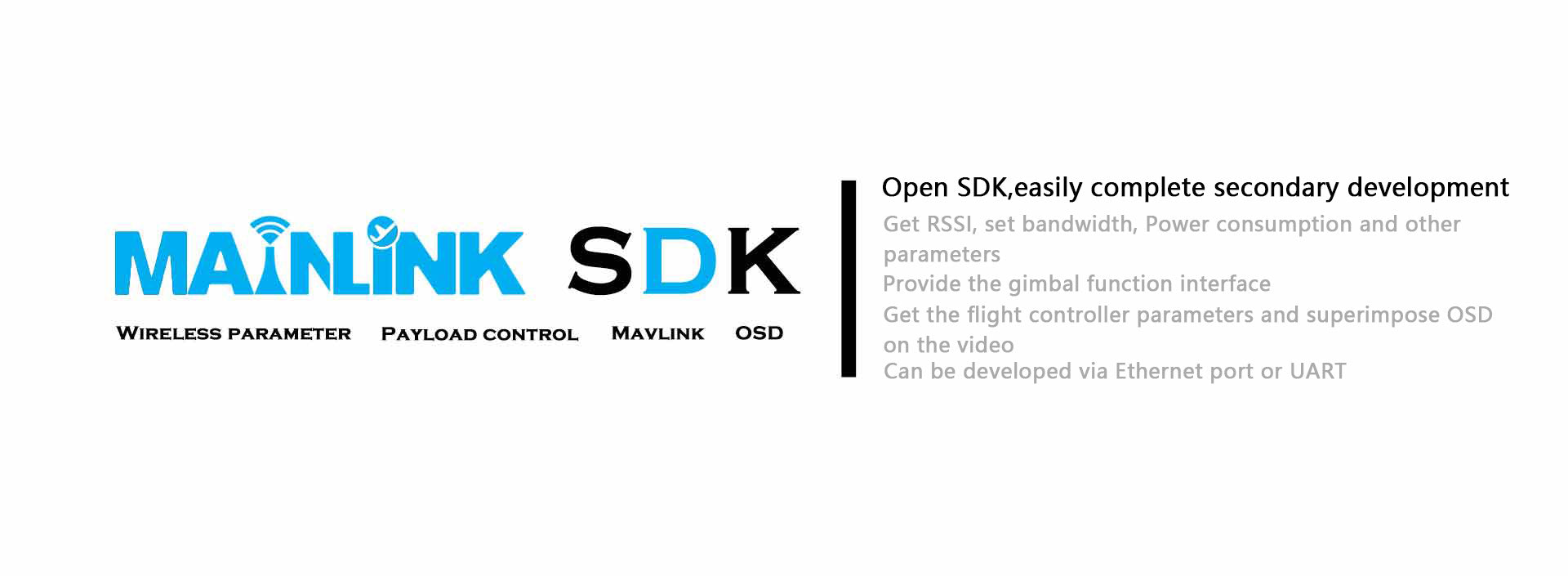 Maestro M52, Customize drone development using open SDK for settings like RSSI, bandwidth, and power consumption.