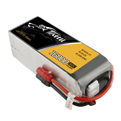 Tattu 16000mAh 6S 30C 22.2VLipo Battery Pack With AS150+AS150 Plug