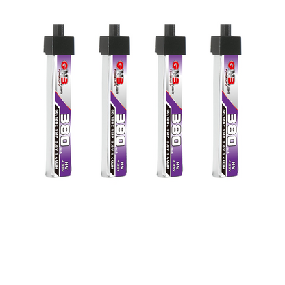 Set of four GNB 380mAh HV LiHV batteries with A30 connectors, group display