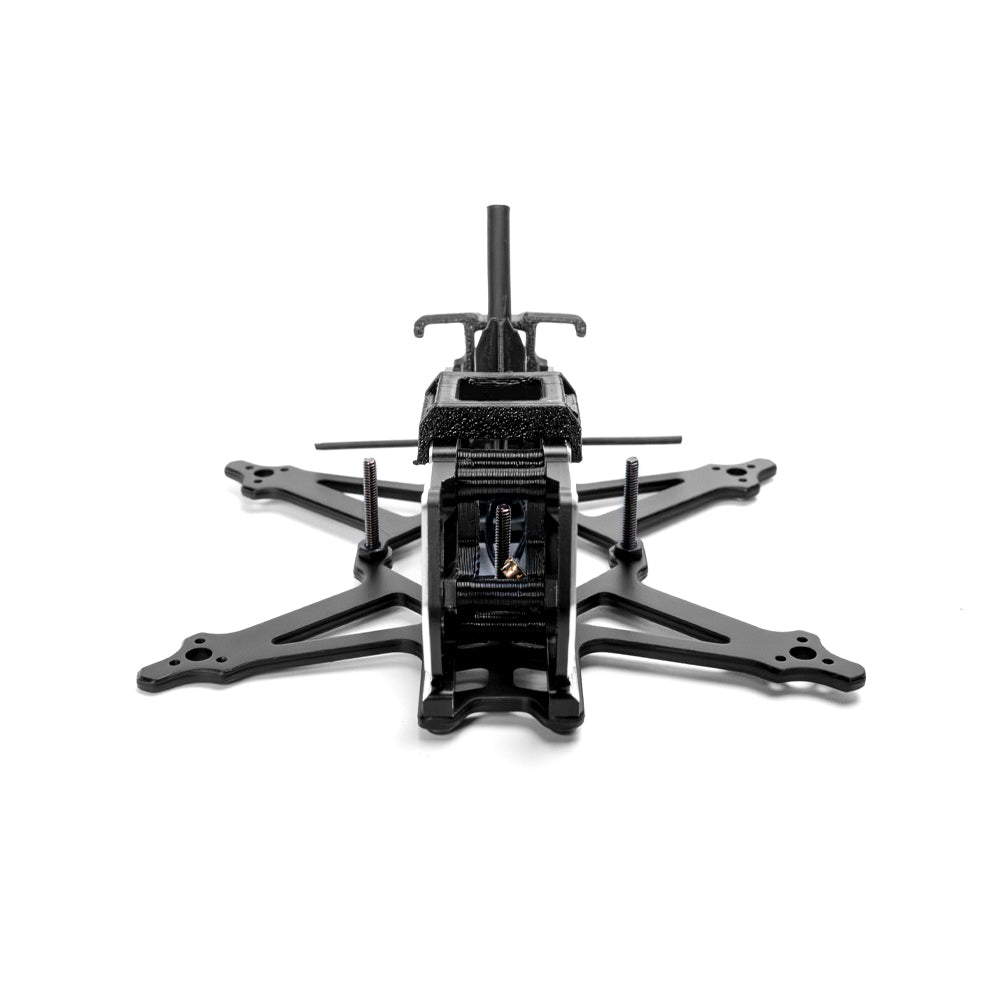 Front view of Draknight O4 2-inch FPV frame showing camera cage and stack opening