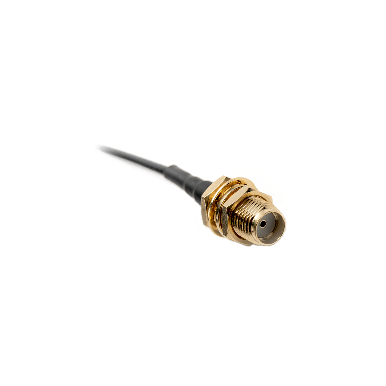 MMCX / IPEX to SMA Adapter pigtail with SMA female bulkhead connector and mounting nut