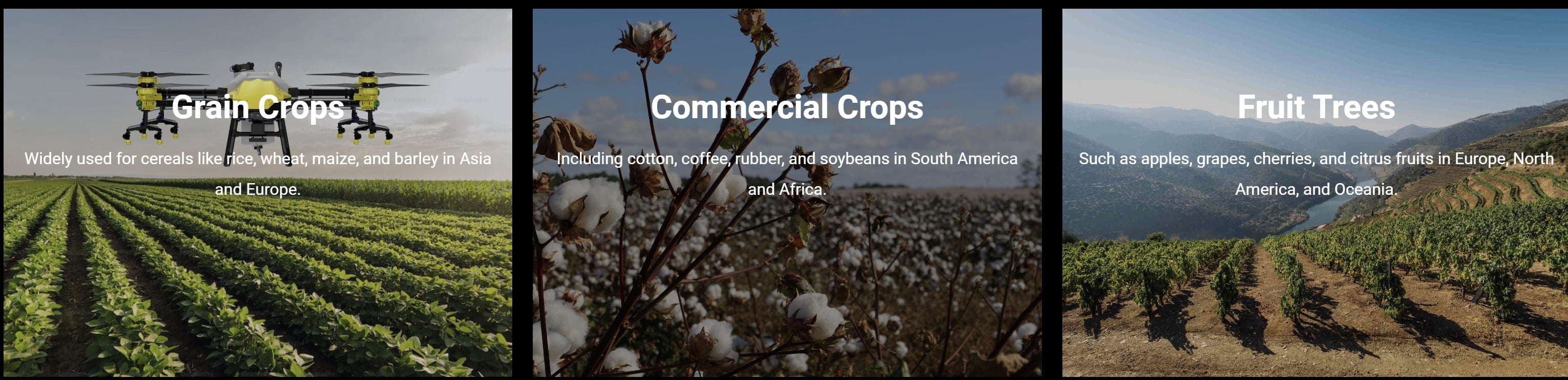 H160 Agricultural Drone - 8 Axis 72L 82L Spray / 80KG Spread X8 Motor Skydroid H12 14S 42000mAh Battery Agri Drone 9 H160 Agricultural Drone, cotton, coffee rubber; and soybeans in South America such as apples, grapes, cherries