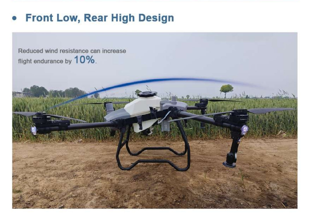 RCDrone, Aerodynamic design reduces wind resistance for increased flight endurance.