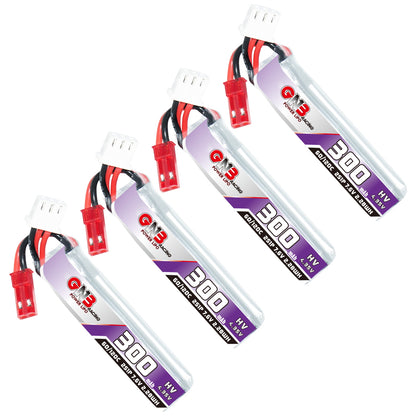 GAONENG GNB3002S60AHV LiHV 2S 7.6V 300mAh 60C battery set with JST plug and balance lead
