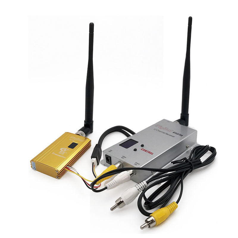 1.2G 1.5W 8CH VTX / 12CH VRX - 1.2GHZ 1500mW 8Channel Wireless FPV Tranmsitter and 12 Channel Receiver Professional Kit for CCCTV DJI Phantom