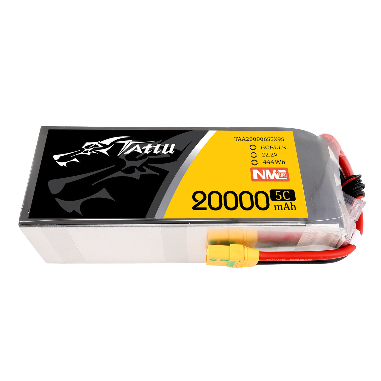 Tattu battery pack for small/medium drones, featuring high energy density and long cycle life.