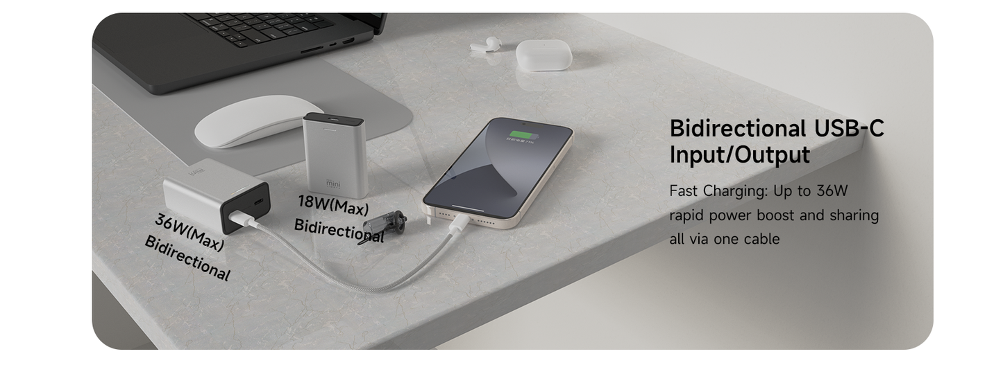 ISDT PB40 MINI Power Bank, ISDT PB40 MINI 10000 mAh Power Bank, 36W Max USB C PD Fast Charging Battery Power Bank, Independent Dual Charge Portable Cell Phone Charger, Mini Power Bank Compatible with iPhone, iPad, iWatch Tablets ISDT Shop