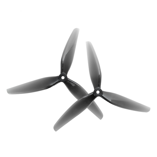 HQProp 7X4X3 light grey 7in tri-blade polycarbonate propellers, two props with 5mm hub bore