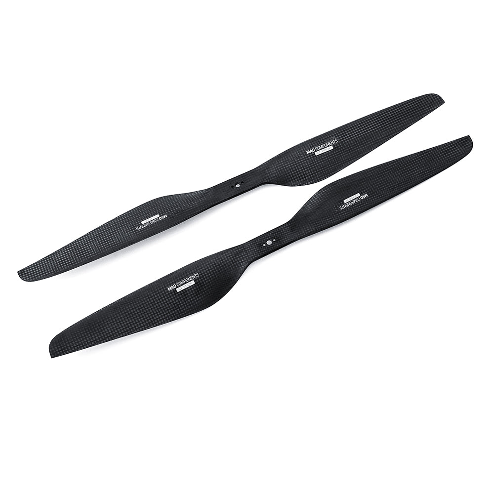 MAD FLUXER Pro matte carbon fiber 21x6.3in two-blade propellers in black weave finish