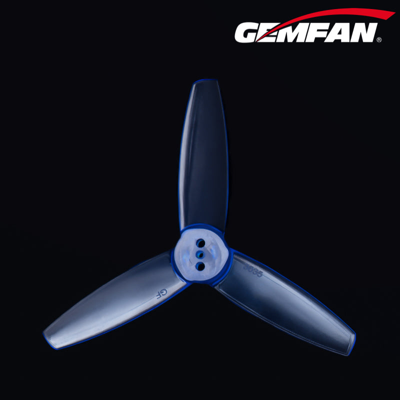 in blue, top view