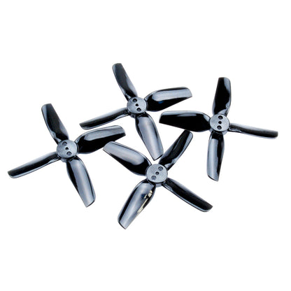HQ Durable Prop T2X2X4 2in 4-blade propellers, black set of four on white background