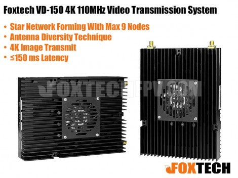 Foxtech VD-150 4K T1OMHz Video Transmission System Star Network Forming