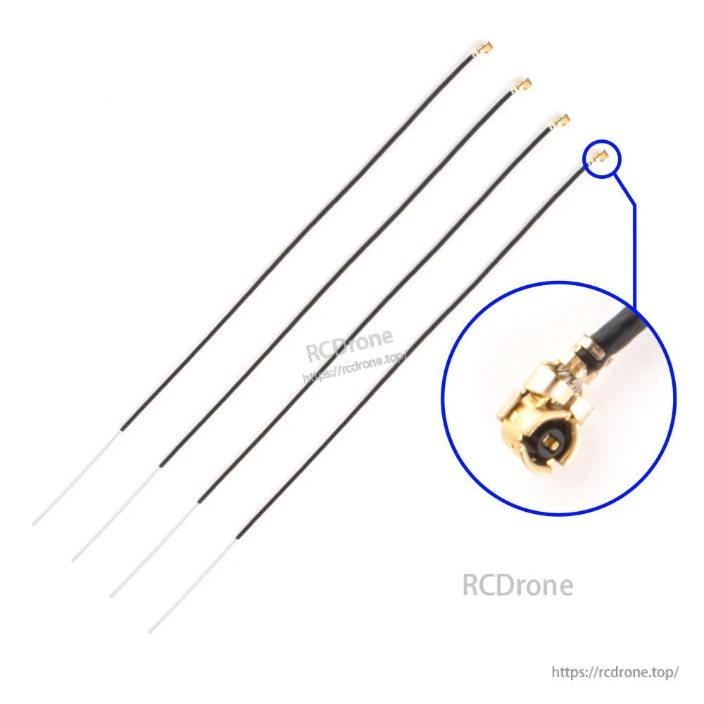 4pcs replacement receiver antenna set with u.FL/IPEX connector, close-up detail shown