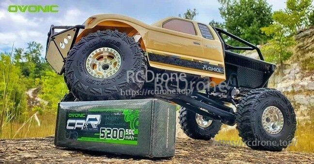 Ovonic 4-Pack hard case 2S LiPo battery 5200mAh 7.4V 50C for RC car/truck use (lifestyle)