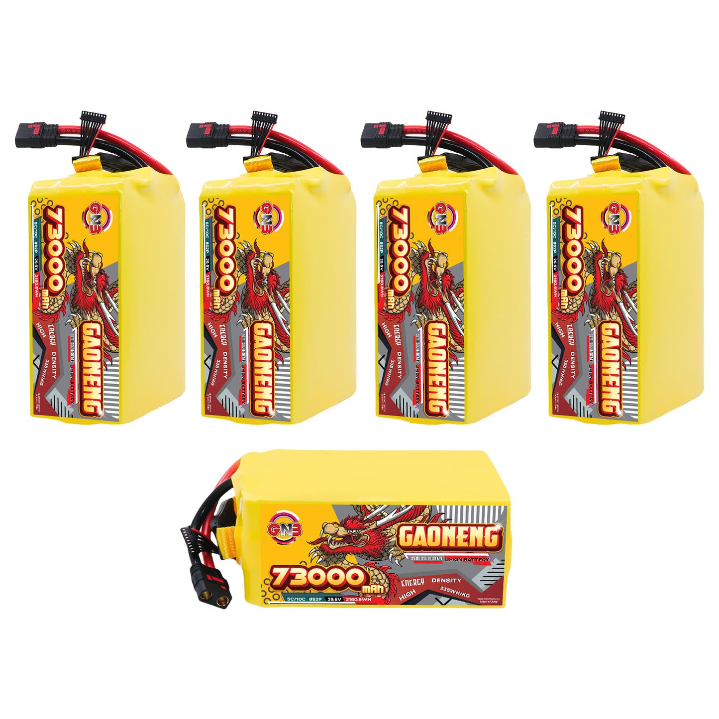 GAONENG GNB 73000mah 8S 29.6V 5C QS8 Semi Solid State Li-ion Battery 335WH/kg