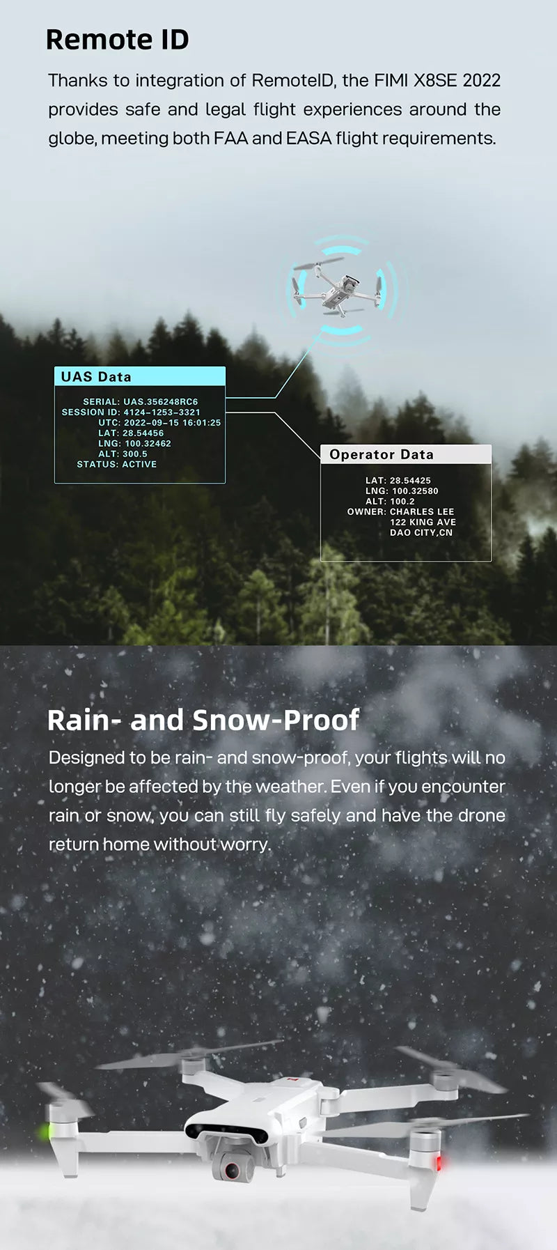 FIMI X8 SE 2022 Drone, FIMI X8SE 2022 provides safe and legal flight experiences around the globe
