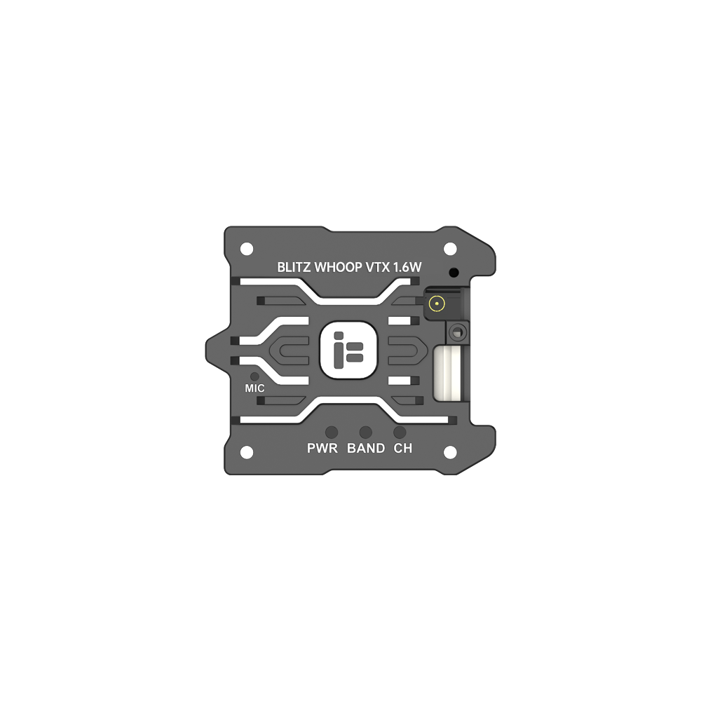 iFlight BLITZ Whoop 5.8GHz 1.6W VTX – 25.5x25.5mm, IRC Tramp, 7–34V, 44CH FPV Video Transmitter