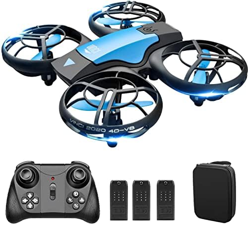V8 Mini Drone - 4K HD Camera WiFi Fpv Air Pressure Height Maintain  Foldable Quadcopter RC Dron Toy Gift