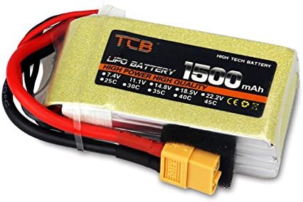TCB 2S 3S 4S 5S 6S 7S 8S 1500mAh 25C 45C 75C LiPo 배터리(XT60 플러그) - FPV 드론, RC 비행기, 헬리콥터, 자동차용