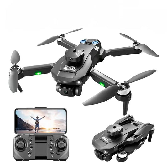 KS11 Drone - Professional 4K Dual Camera Obstacle Avoidance Fold Quadcopter Helicopter Aerial Photography WIFI RC Toy Gift