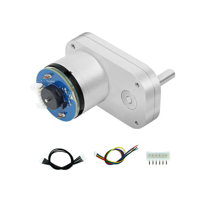 L-type 520 encoder DC reduction motor with mounting cables and 6-pin PH2.0 connector set