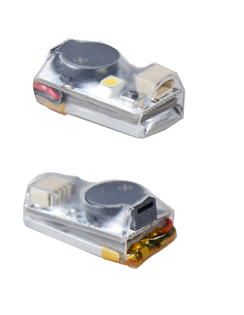 Finder BB ring buzzer module close-up, showing LED lens and side profile of housing