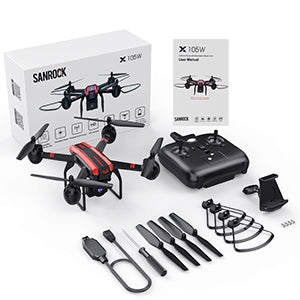 SANROCK X105W Drone, high-performance battery with 1500 mah offers a flight time of
