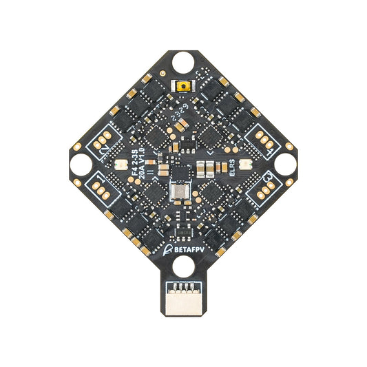BETAFPV F4 2-3S 20A AIO Flight Controller PCB top view with BETAFPV logo and connector