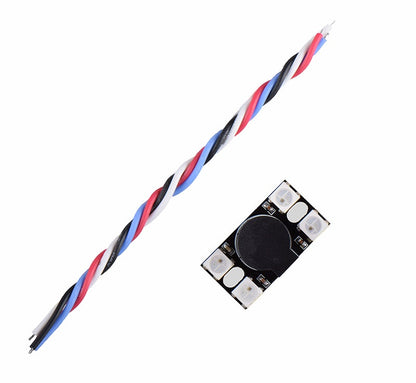 BZ110DB buzzer LED module with twisted 3-wire lead (red/white/blue/black) included