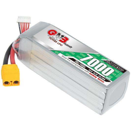 GAONENG GNB 5S 18.5V 7000mAh 70C LiPo battery pack with yellow XT90-style connector and balance lead