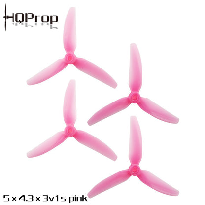 پروانه HQProp 5X4.3X3V1S (۲ راست‌گرد + ۲ چپ‌گرد) - پلی‌کربنات