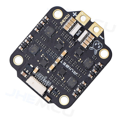 JHEMCU RuiBet 55A 3-6S 4-in-1 ESC board close-up, component side with mounting holes
