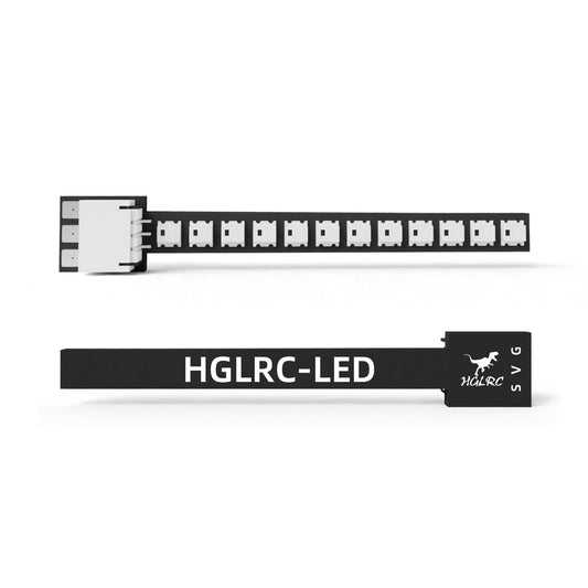 HGLRC LED MINI 5V RGB FPV LED strip with plug connector and HGLRC-LED mounting label